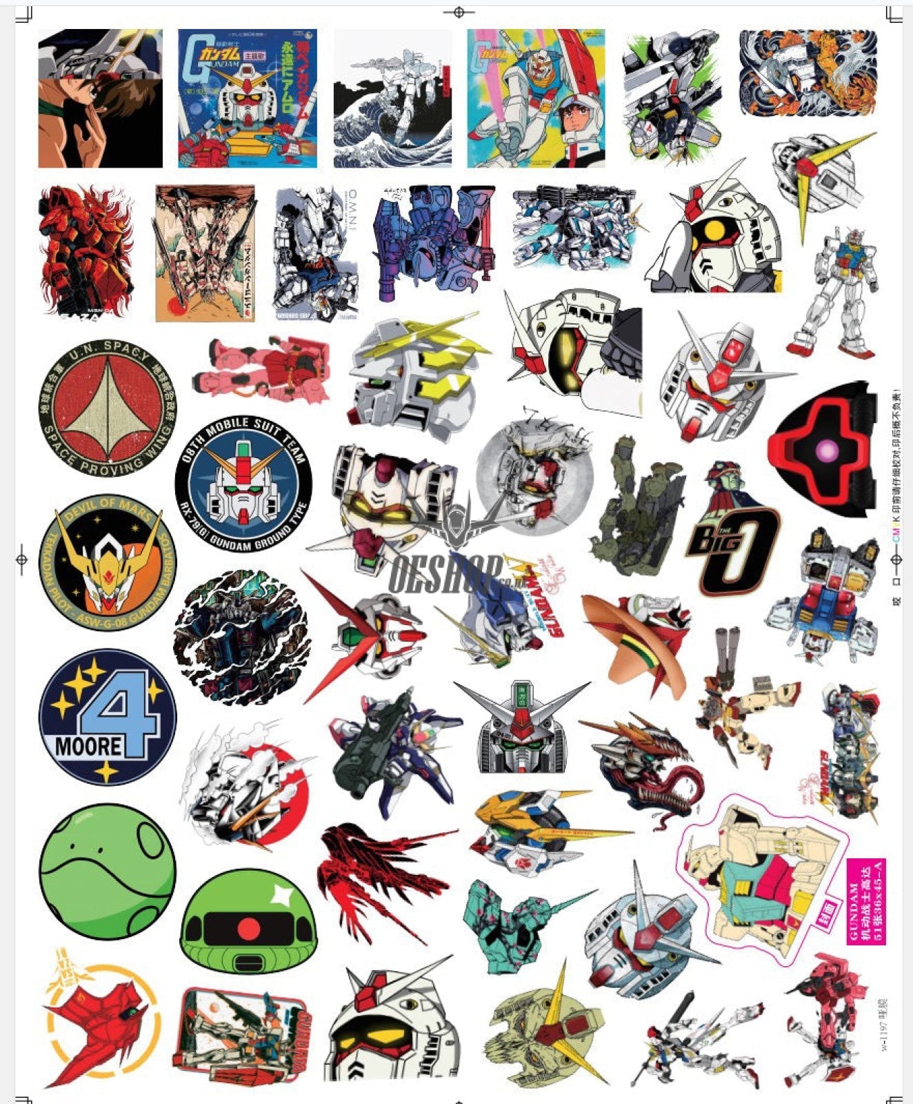Gundam Pvc Waterproof Sticker A