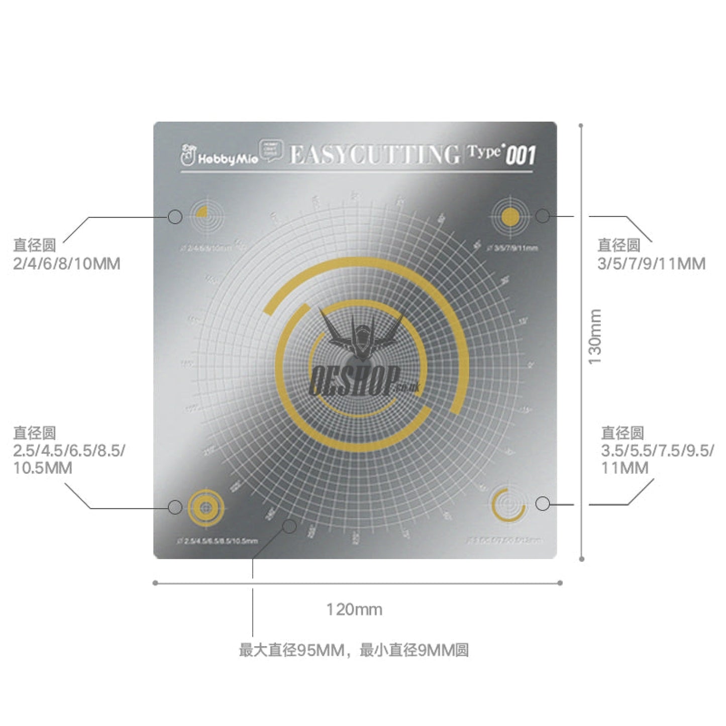 Hobbymio Easycutting Masking Tape Cutting Board For Modeling Type 001