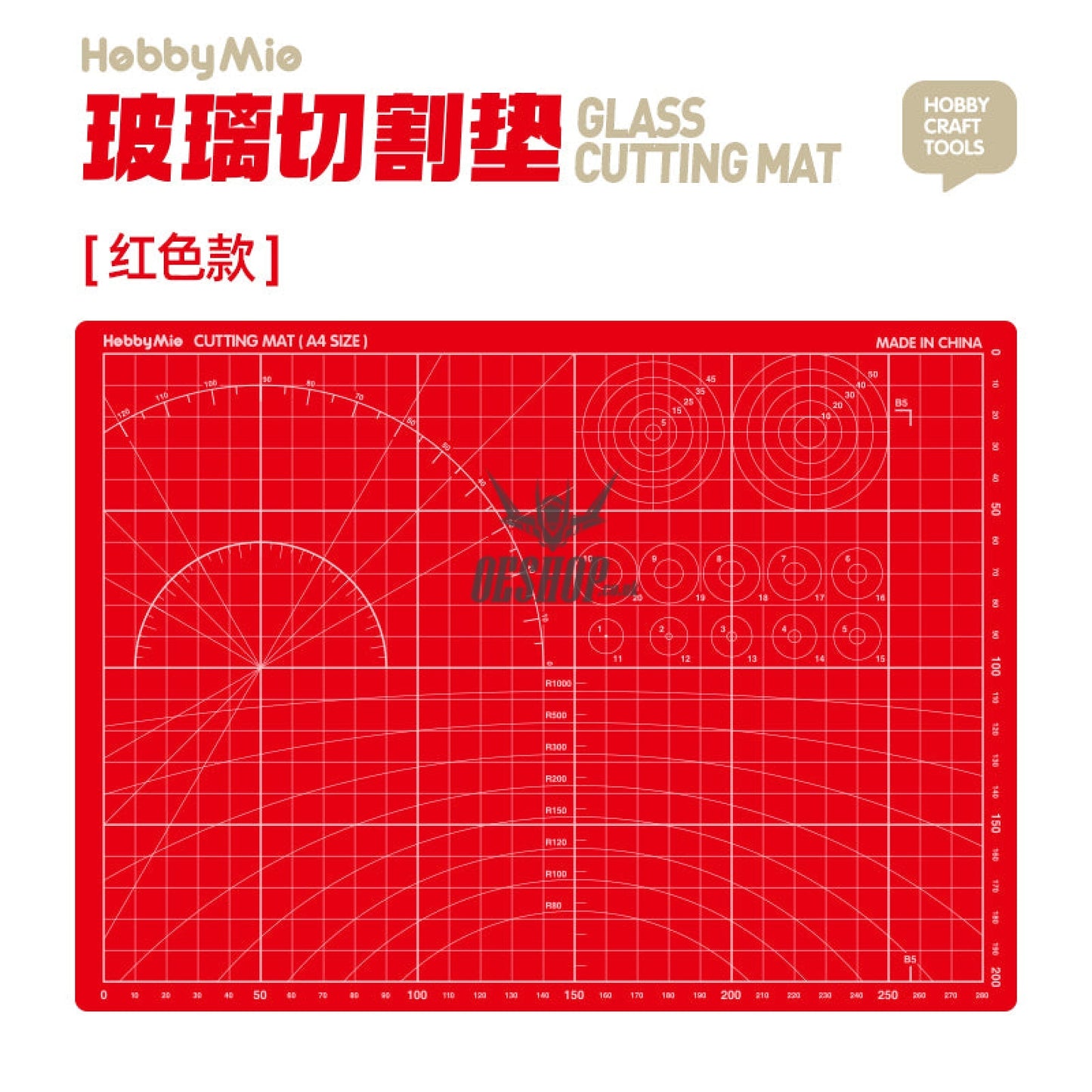 Hobbymio Glass Cutting Mat Red