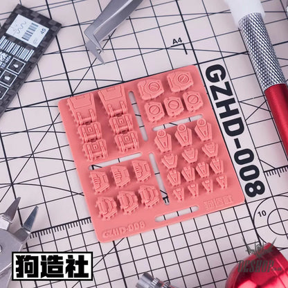 HobbyMio GZ Studio HD Series High-Definition Detail-Up 3D Print Model Kits Parts - HD08 - Model Kits Accessories