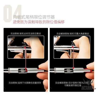 HobbyMio HM-130HP High Performance Airbrush with 0.3MM Quick Disassembly Nozzle - Airbrushes