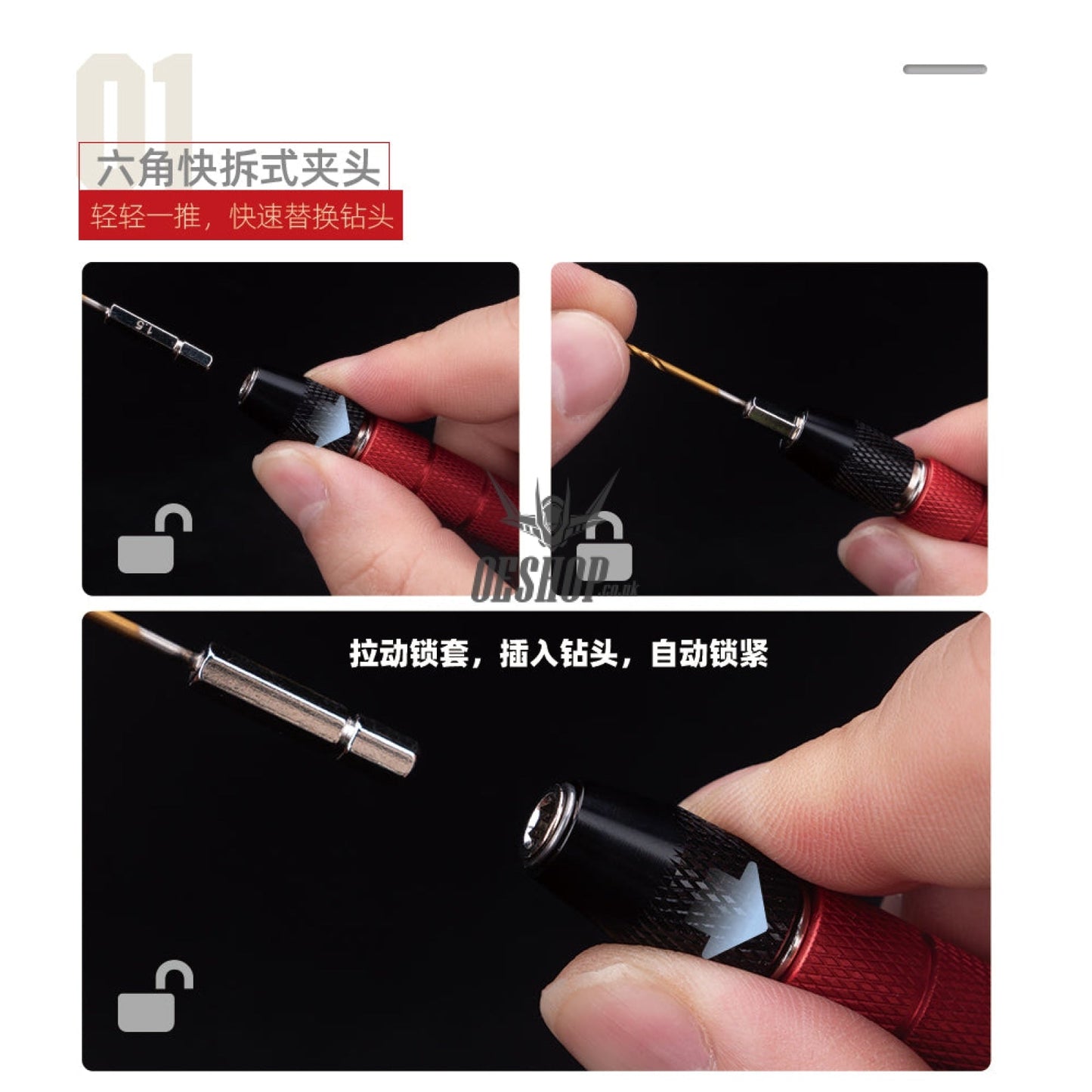 Hobbymio Hmz-01 Quick Connect Hand Drill/Drill Bit Gundam Military Model Punching Diy