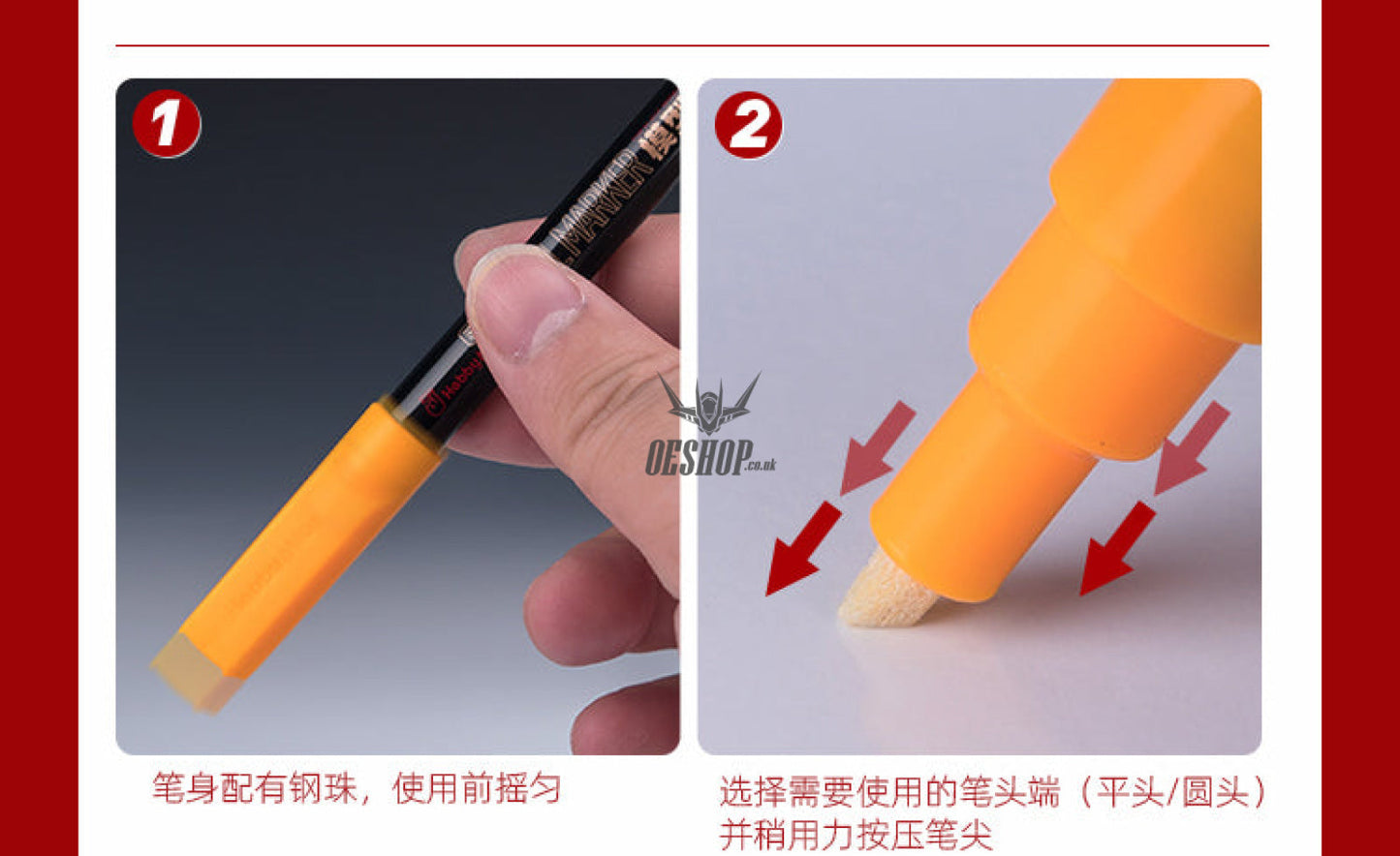 HobbyMio MC01-MC08 Water Paint Color Model Pen Marker Markers