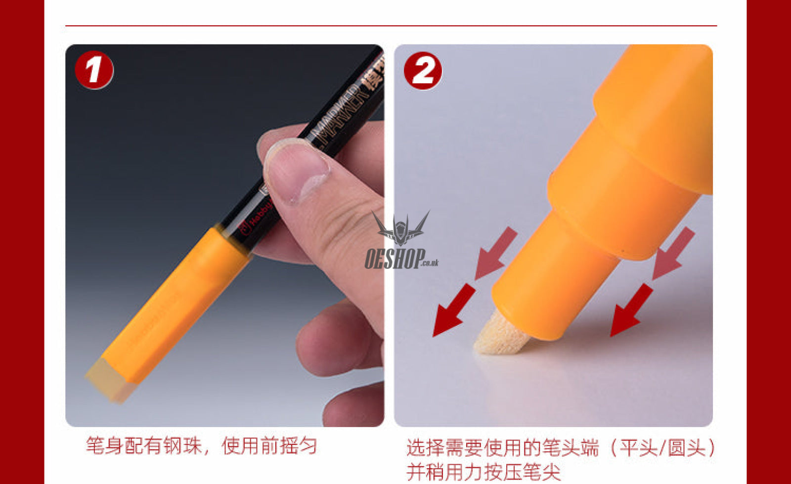 HobbyMio MC01-MC08 Water Paint Color Model Pen Marker Markers