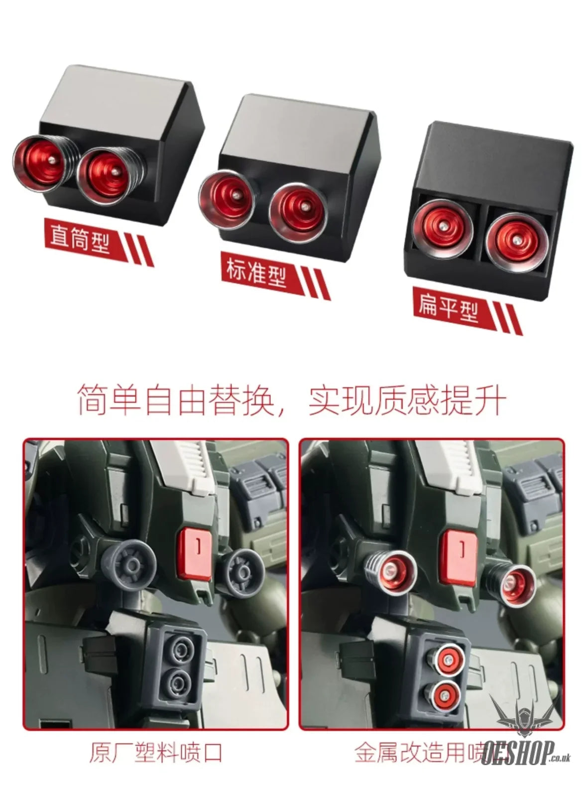 HobbyMio Metal Upgrade Thruster Nozzle Series For Custom Builds