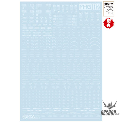 HobbyMio MHG02 Model Decals 1/144 Universal Warning Label With UV Options MHG02-010 (UV) Decals