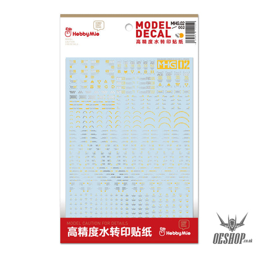 HobbyMio MHG02 Model Decals 1/144 Universal Warning Label With UV Options Decals