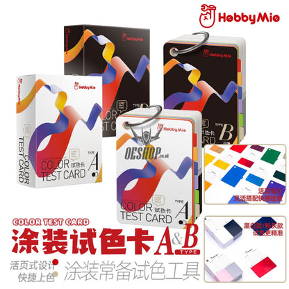 Hobbymio Model Paint Colour Test Card