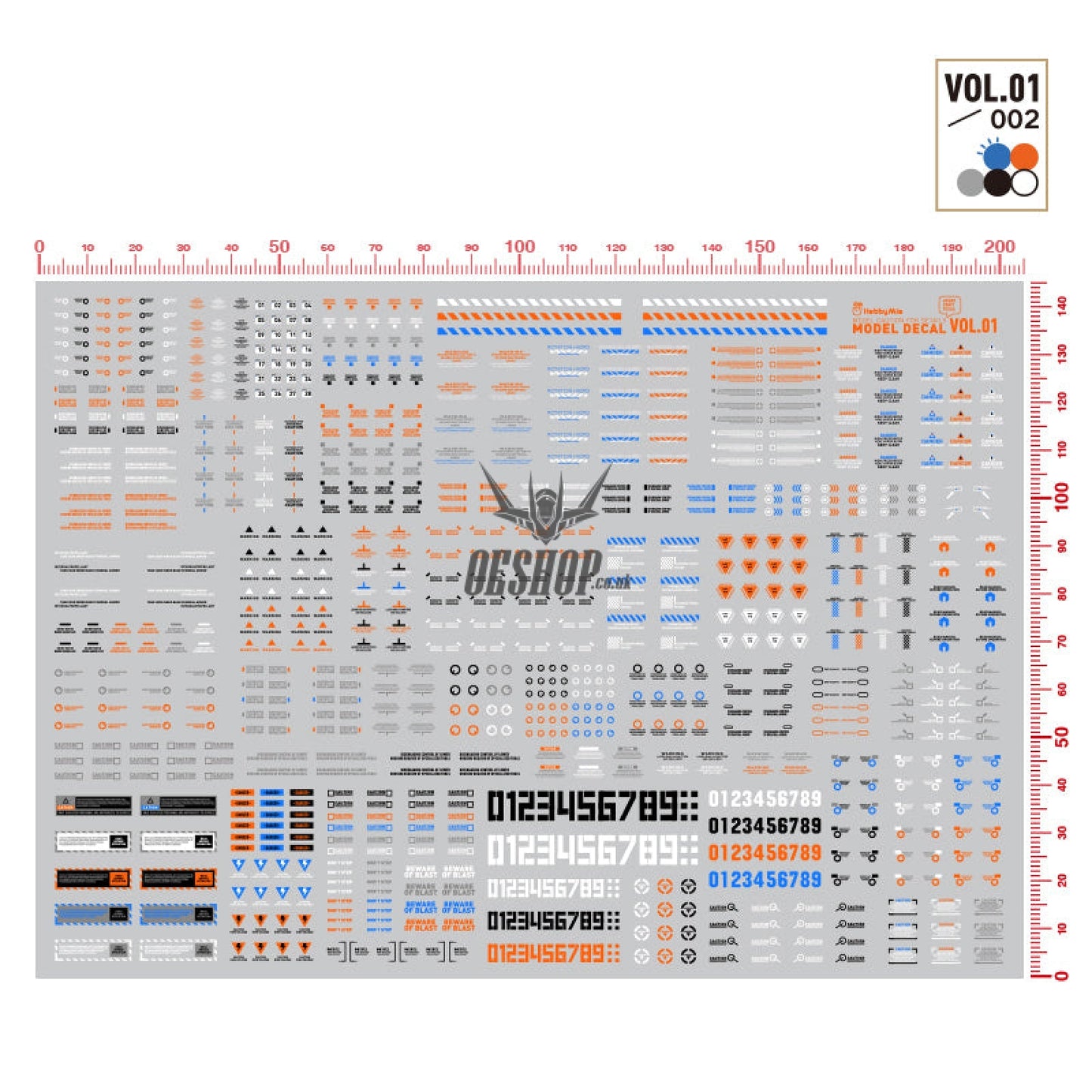 Hobbymio Vol.01 Model Decals Generic Pattern With Uv Options Vol.01/002