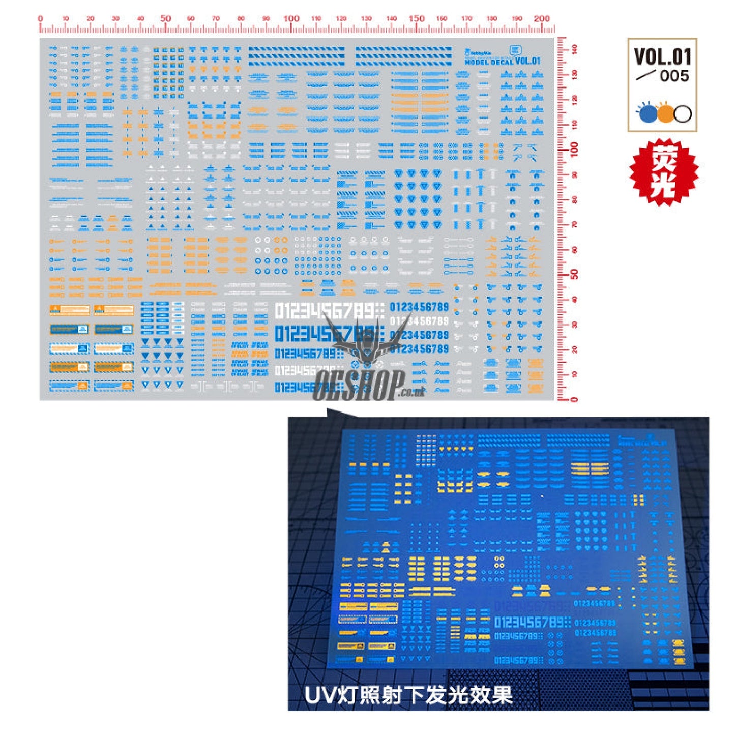 Hobbymio Vol.01 Model Decals Generic Pattern With Uv Options Vol.01/005