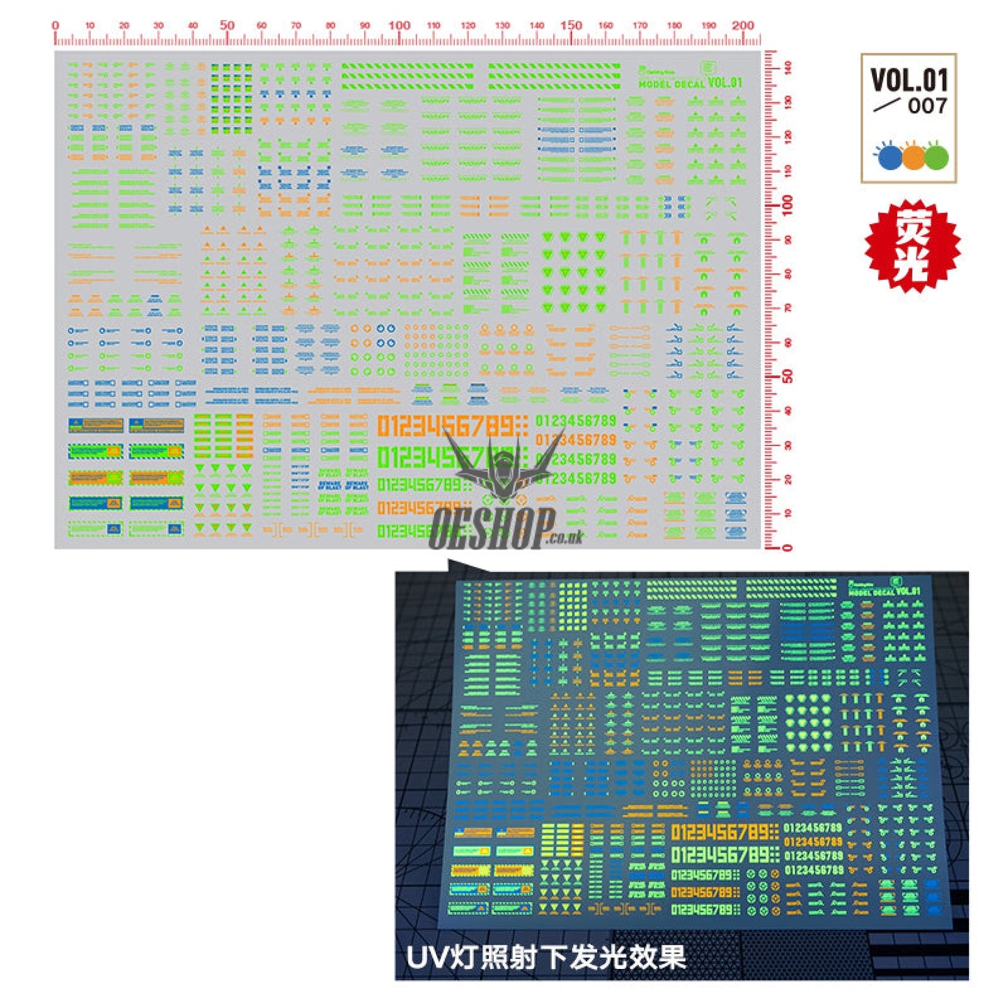 Hobbymio Vol.01 Model Decals Generic Pattern With Uv Options Vol.01/007