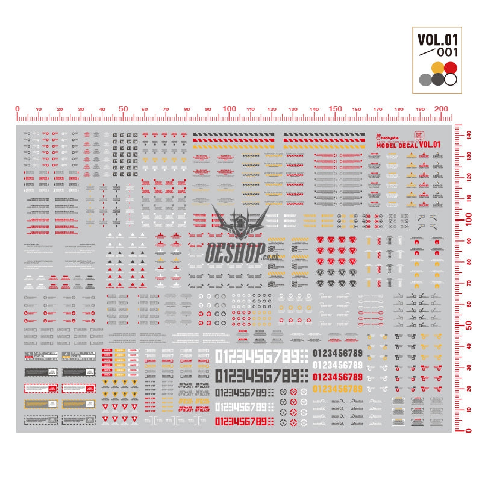 Hobbymio Vol.01 Model Decals Generic Pattern With Uv Options