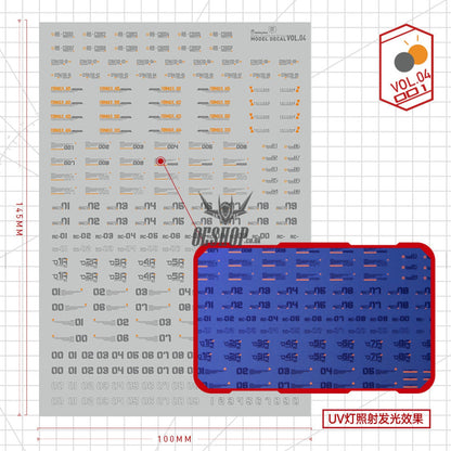 Hobbymio Vol.04 Model Decals General Signs Warning With Uv Options Vol.04/001 (Uv)