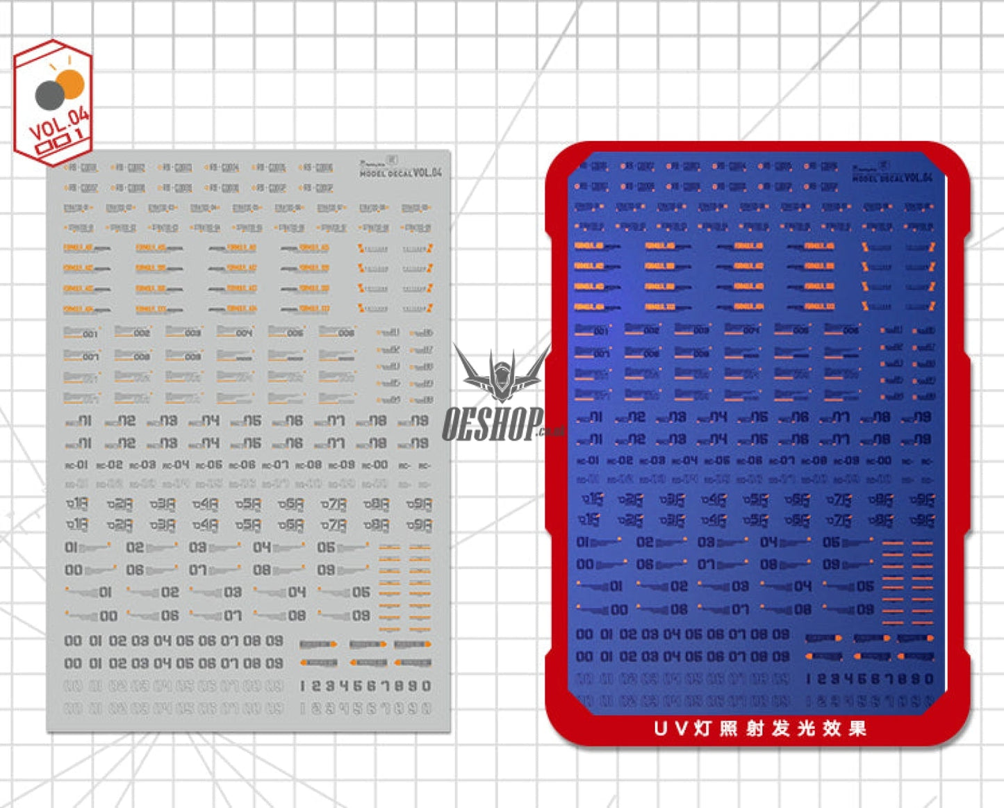Hobbymio Vol.04 Model Decals General Signs Warning With Uv Options