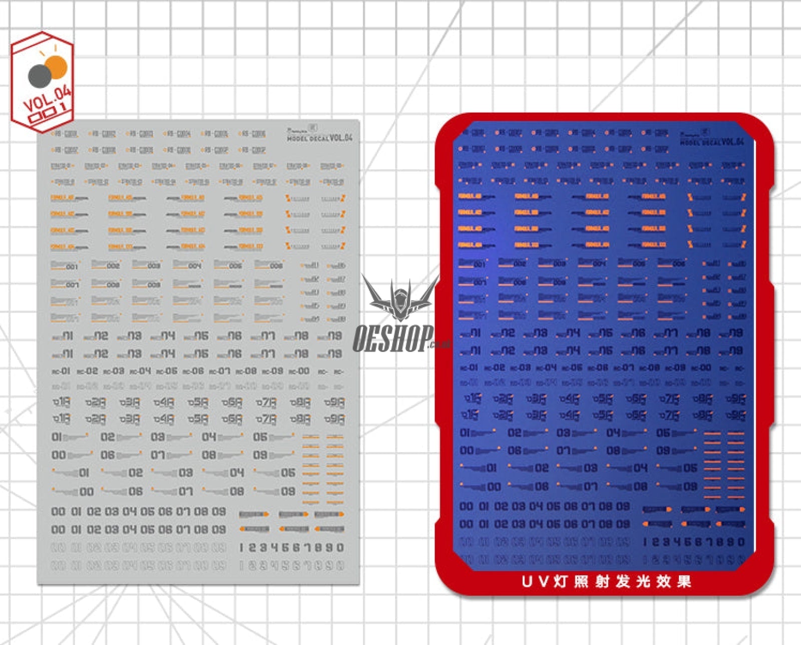 Hobbymio Vol.04 Model Decals General Signs Warning With Uv Options