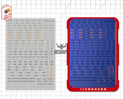 Hobbymio Vol.04 Model Decals General Signs Warning With Uv Options