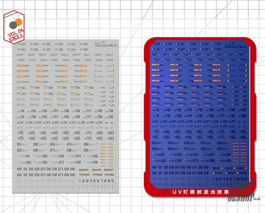 Hobbymio Vol.04 Model Decals General Signs Warning With Uv Options