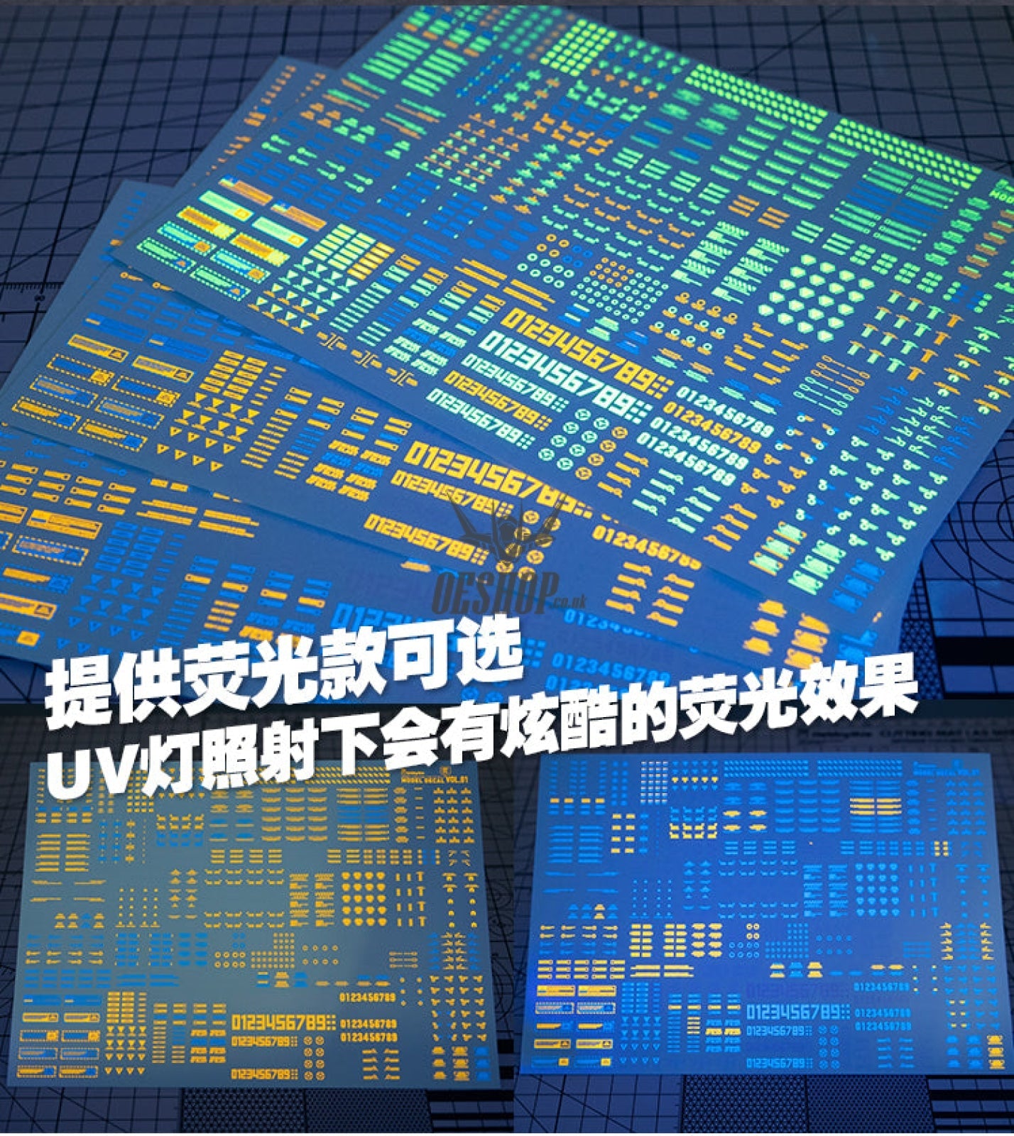 Hobbymio Vol.06 Model Decals English Characters With Uv Options