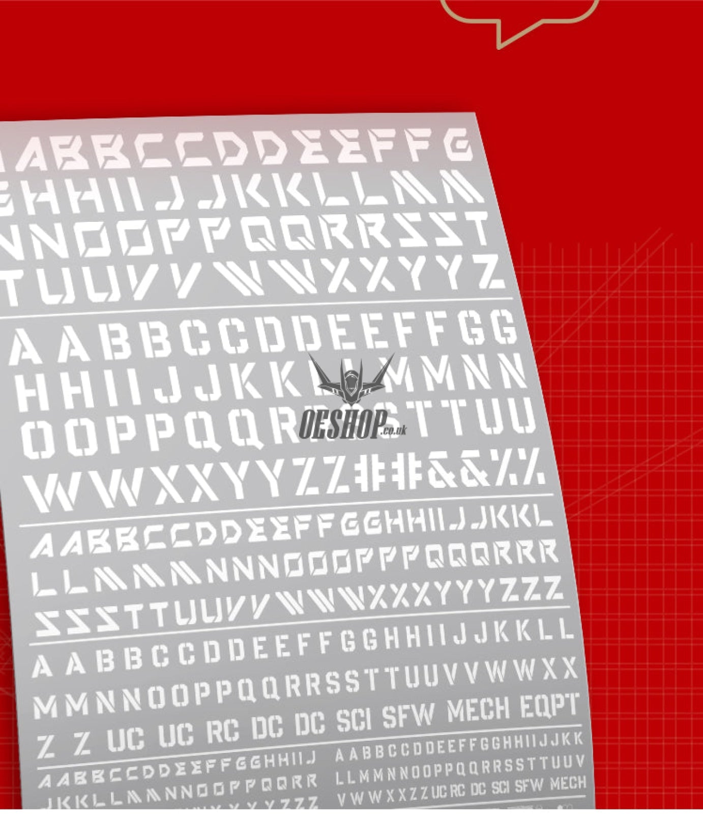 Hobbymio Vol.06 Model Decals English Characters With Uv Options