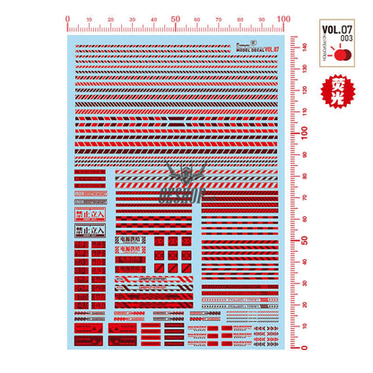 Hobbymio Vol.07 Model Uv Decals Safety Warning Strip Vol.07/003