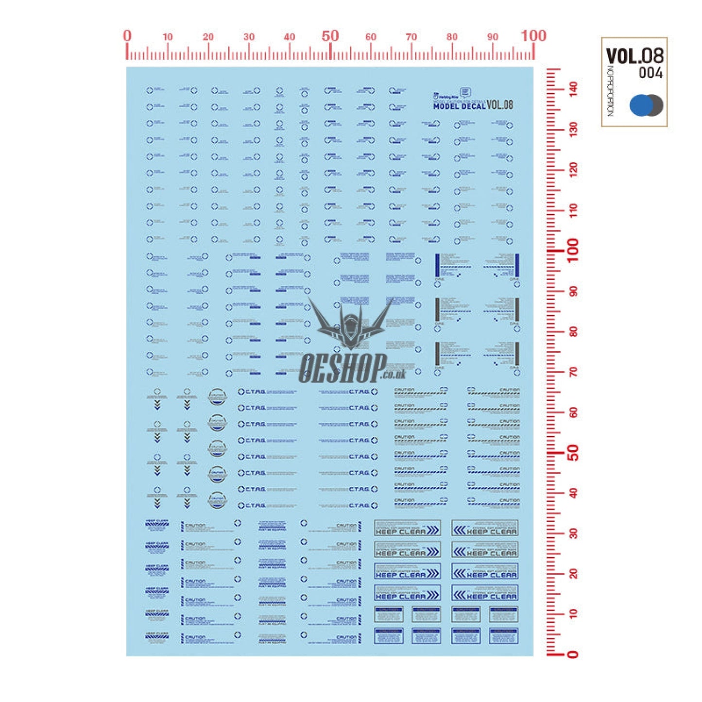 Hobbymio Vol.08 Model Decals General Warning Symbols With Uv Options Vol.08/0041100