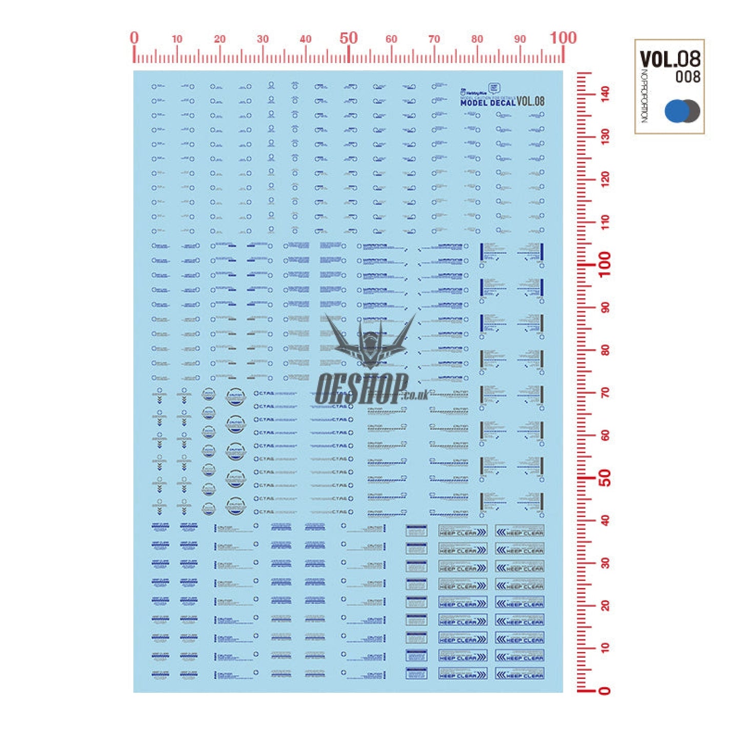 Hobbymio Vol.08 Model Decals General Warning Symbols With Uv Options Vol.08/0081144