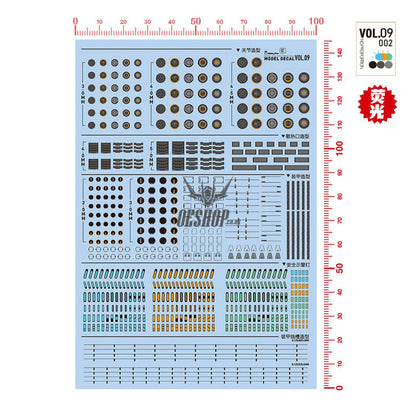 Hobbymio Vol.09 Model Decals Panel Lining Effect With Uv Options Vol.09/002 (Uv)