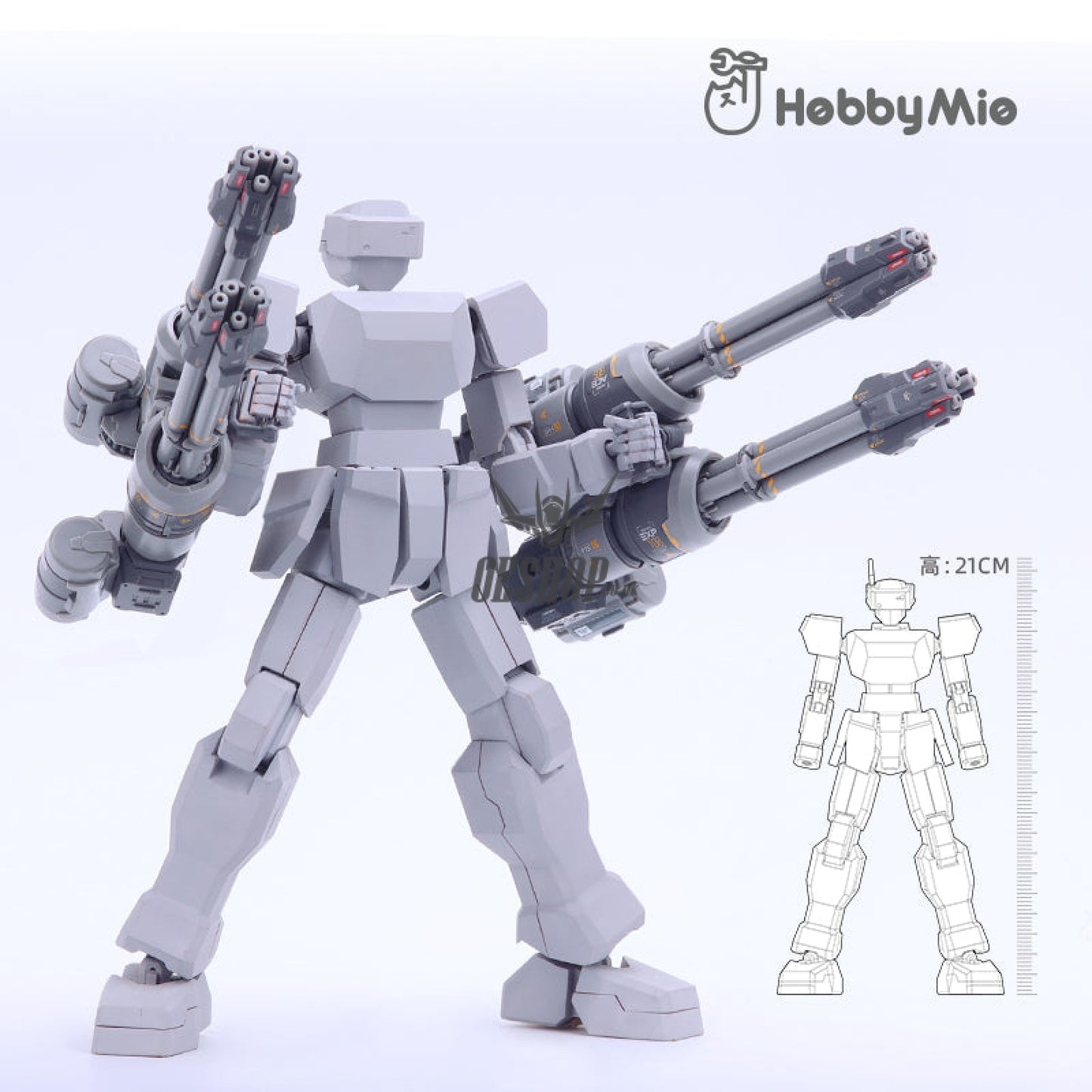 Hobbymio Wk-01/Pro General Mecha Weapon Kit Parts Twin Gatling Gun For Gundam Model Kits Scale