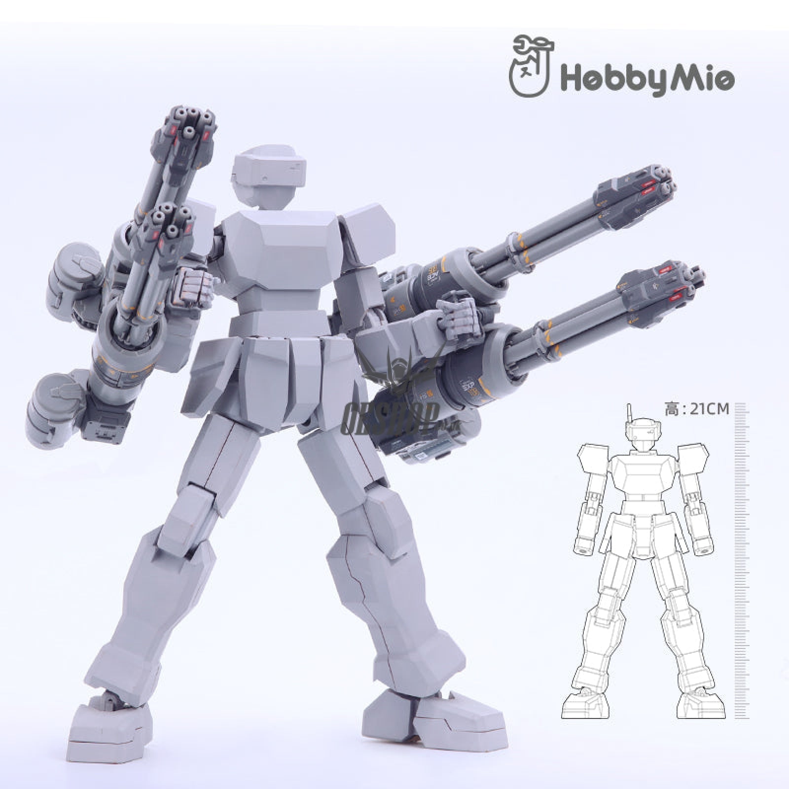 Hobbymio Wk-01/Pro General Mecha Weapon Kit Parts Twin Gatling Gun For Gundam Model Kits Scale