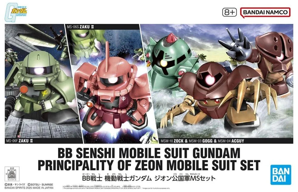 SD BB Senshi Mobile Suit Gundam Principality of Zeon Mobile Suit Set