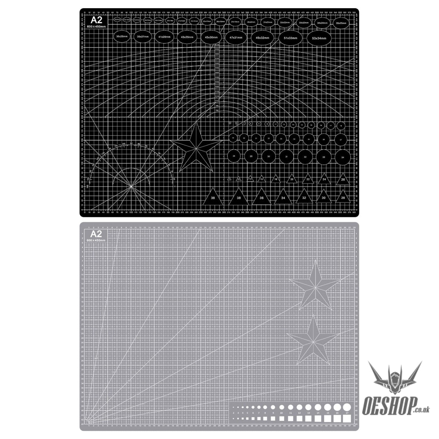 Cutting Mat A2 cutting mat (60*45cm) black + gray & black core Cutting Mat