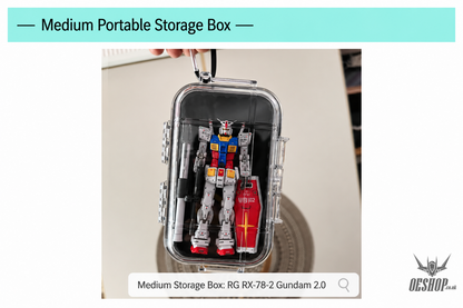 Portable Transparent Display Case for RG & HG Gundam Models - Storage & Organization