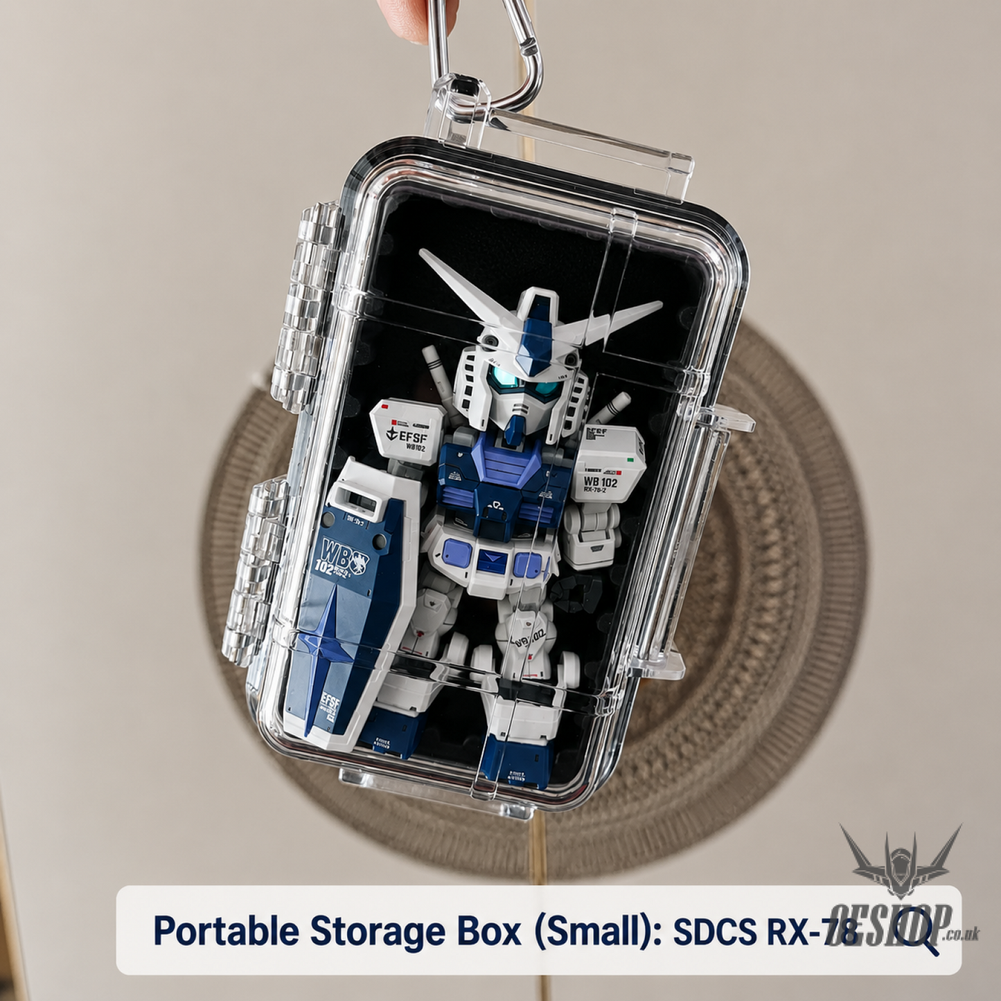 Portable Transparent Display Case for RG & HG Gundam Models - Storage & Organization
