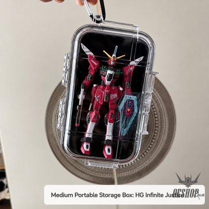 Portable Transparent Display Case for RG & HG Gundam Models - Storage & Organization