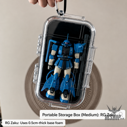 Portable Transparent Display Case for RG & HG Gundam Models - Storage & Organization