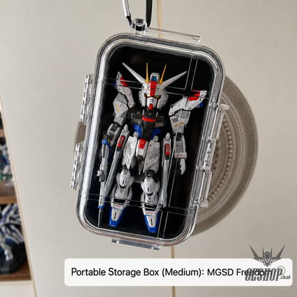 Portable Transparent Display Case for RG & HG Gundam Models - Storage & Organization