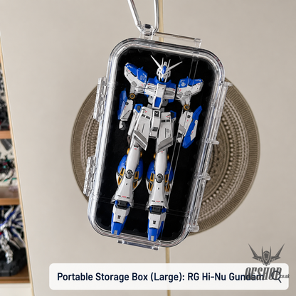 Portable Transparent Display Case for RG & HG Gundam Models - Storage & Organization