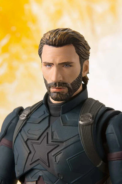 Bandai Tamashii Marvel Avengers Captain America SHF Figure & Tamashii Explosion Effect
