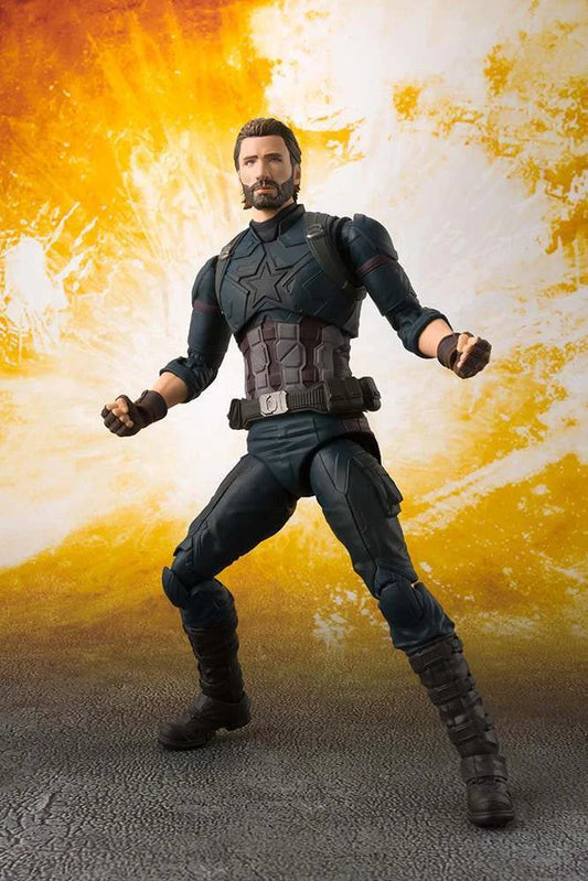 Bandai Tamashii Marvel Avengers Captain America SHF Figure & Tamashii Explosion Effect