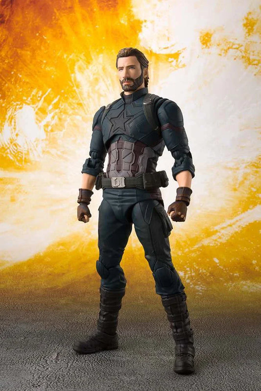 Bandai Tamashii Marvel Avengers Captain America SHF Figure & Tamashii Explosion Effect