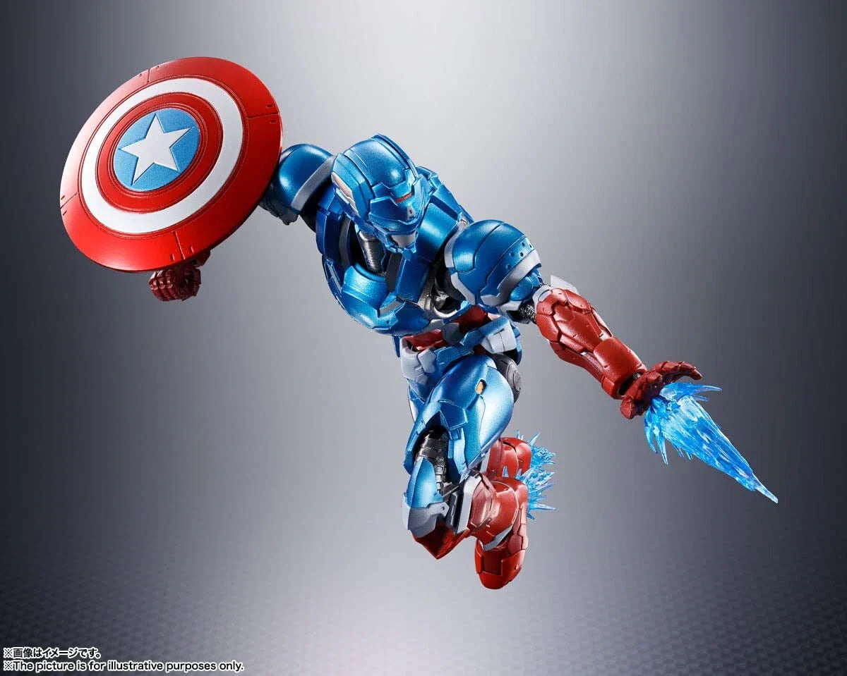 Bandai Tamashii Marvel Avengers Captain America Tech-On Avengers SHF Action Figure