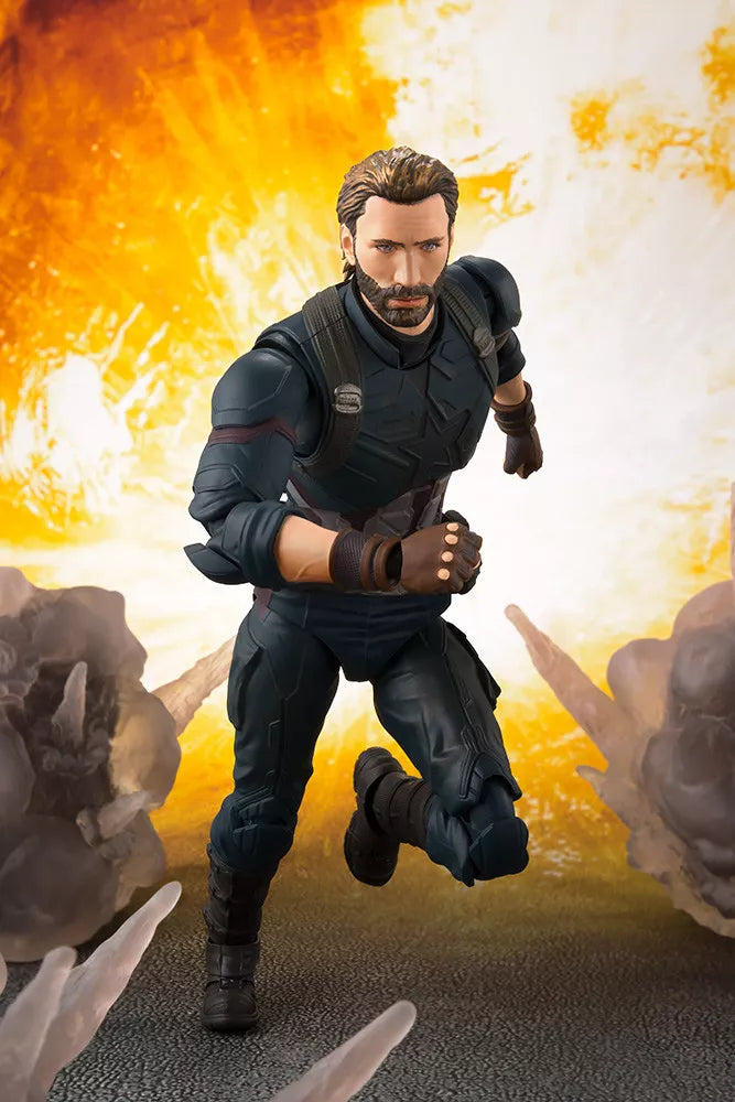 Bandai Tamashii Marvel Avengers Captain America SHF Figure & Tamashii Explosion Effect