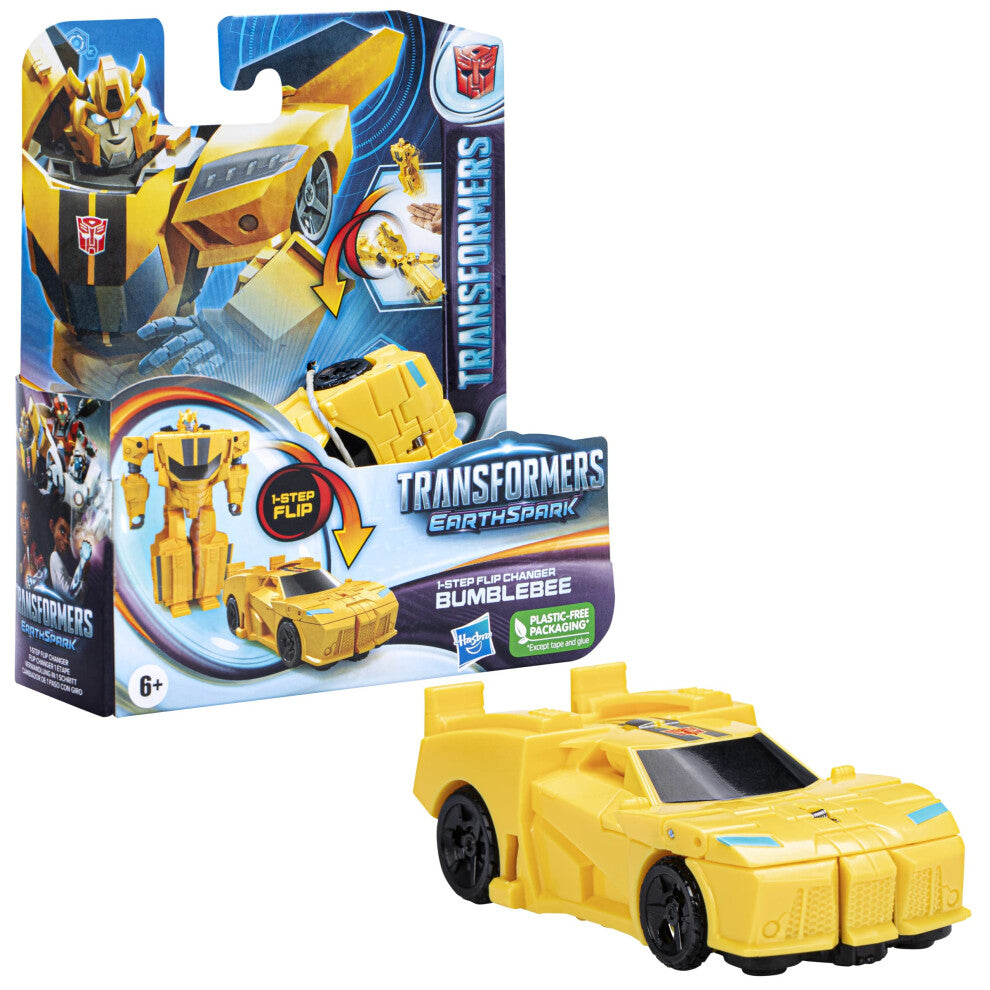 Transformers EarthSpark 1-Step Flip Changer Figure Bumblebee