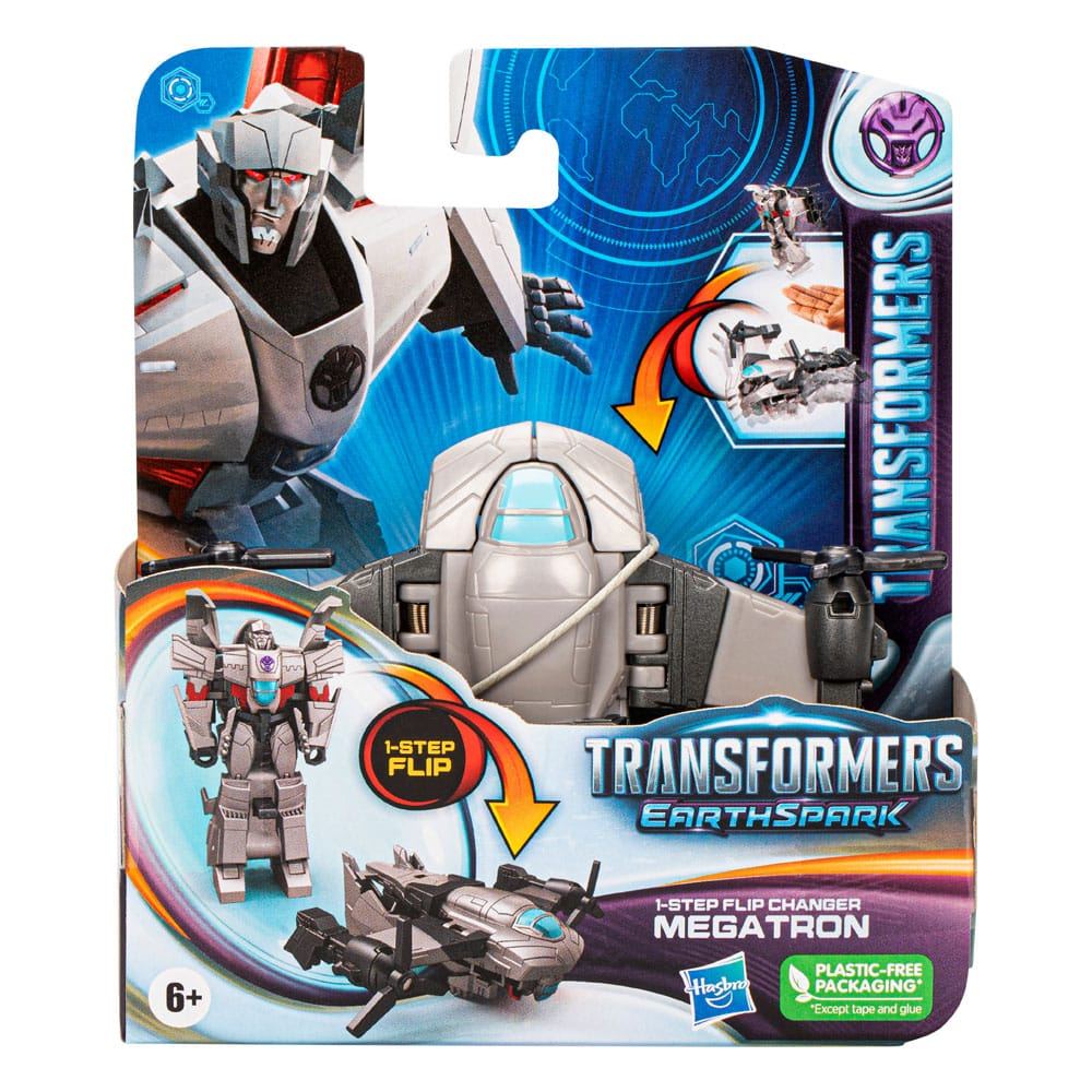Transformers EarthSpark 1-Step Flip Changer Figure Megatron